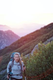 woman hiking